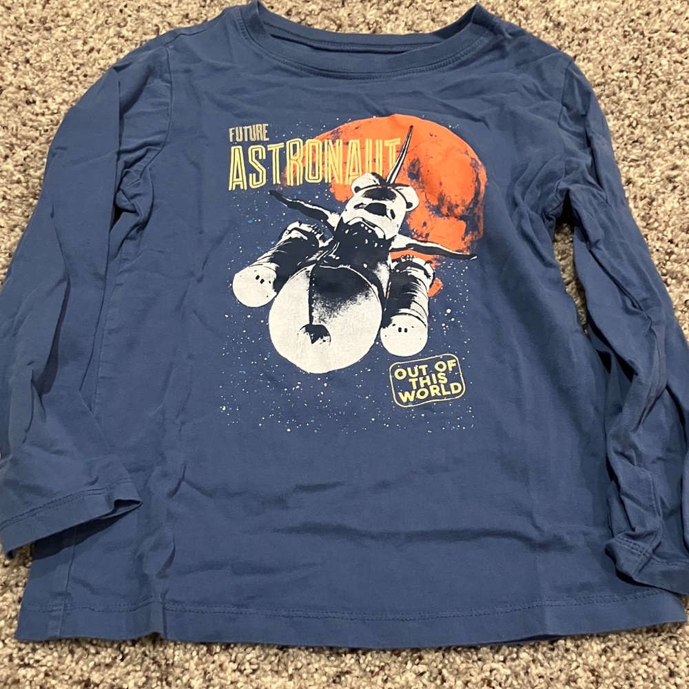 OshKosh Future Astronaut Long Sleeve Shirt – Blue – Youth Size 7